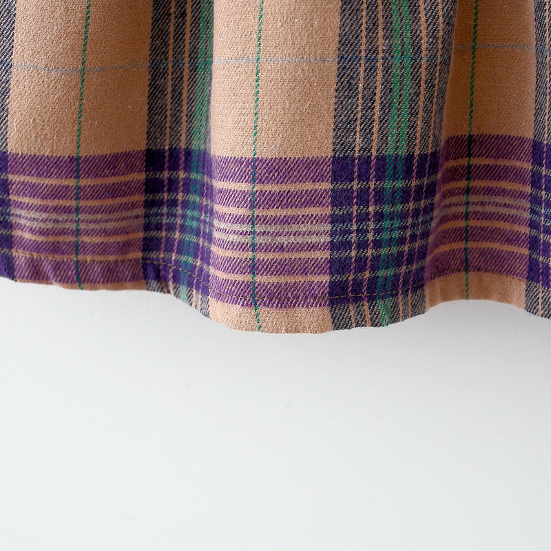 Teddy Charm, Classic Plaid Girls’ Dress