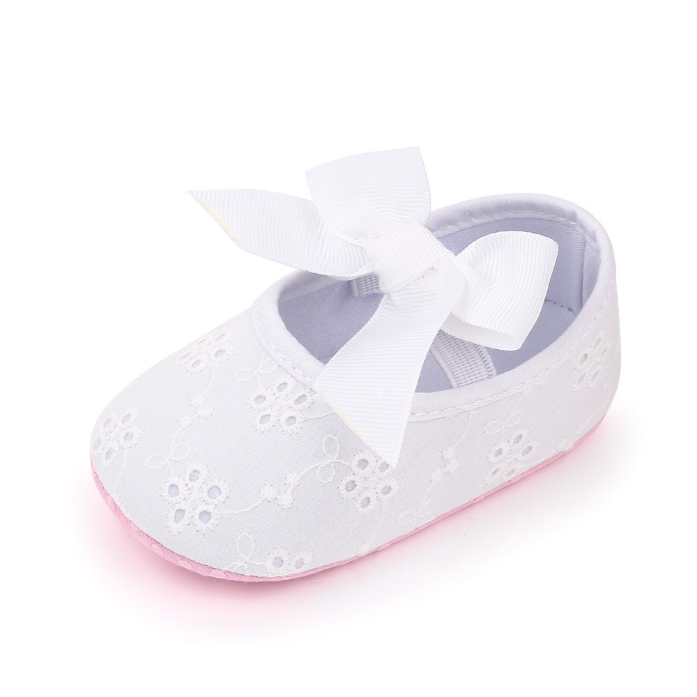 Sparkly Baby Shoes with Ribbon Bows