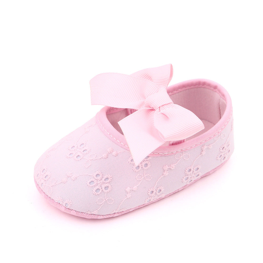 Sparkly Baby Shoes with Ribbon Bows