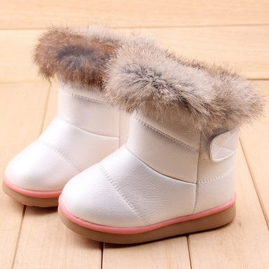 Children's Winter Boots with Fur Trim