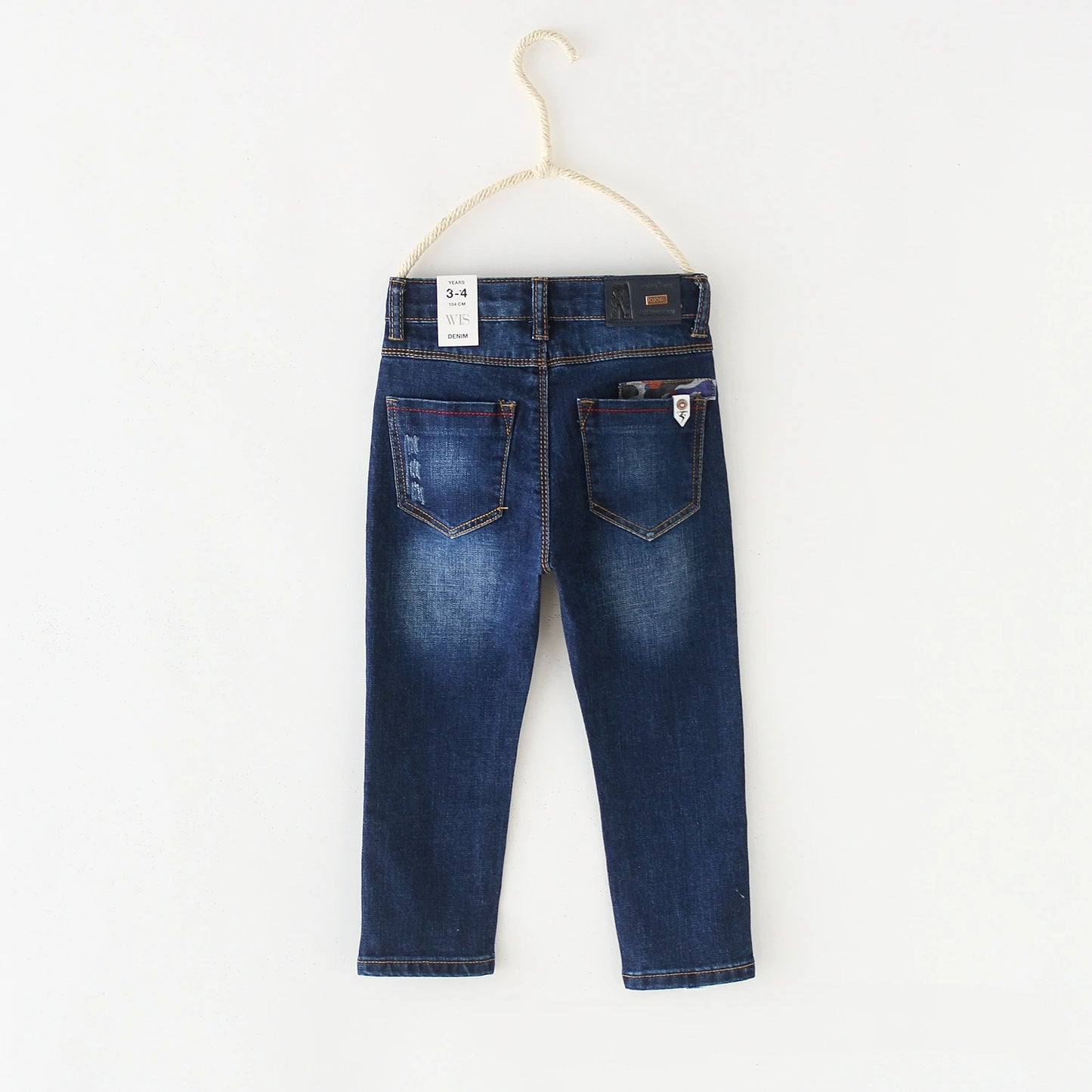 Classic Blue Denim Jeans - Comfortable Kids Pants