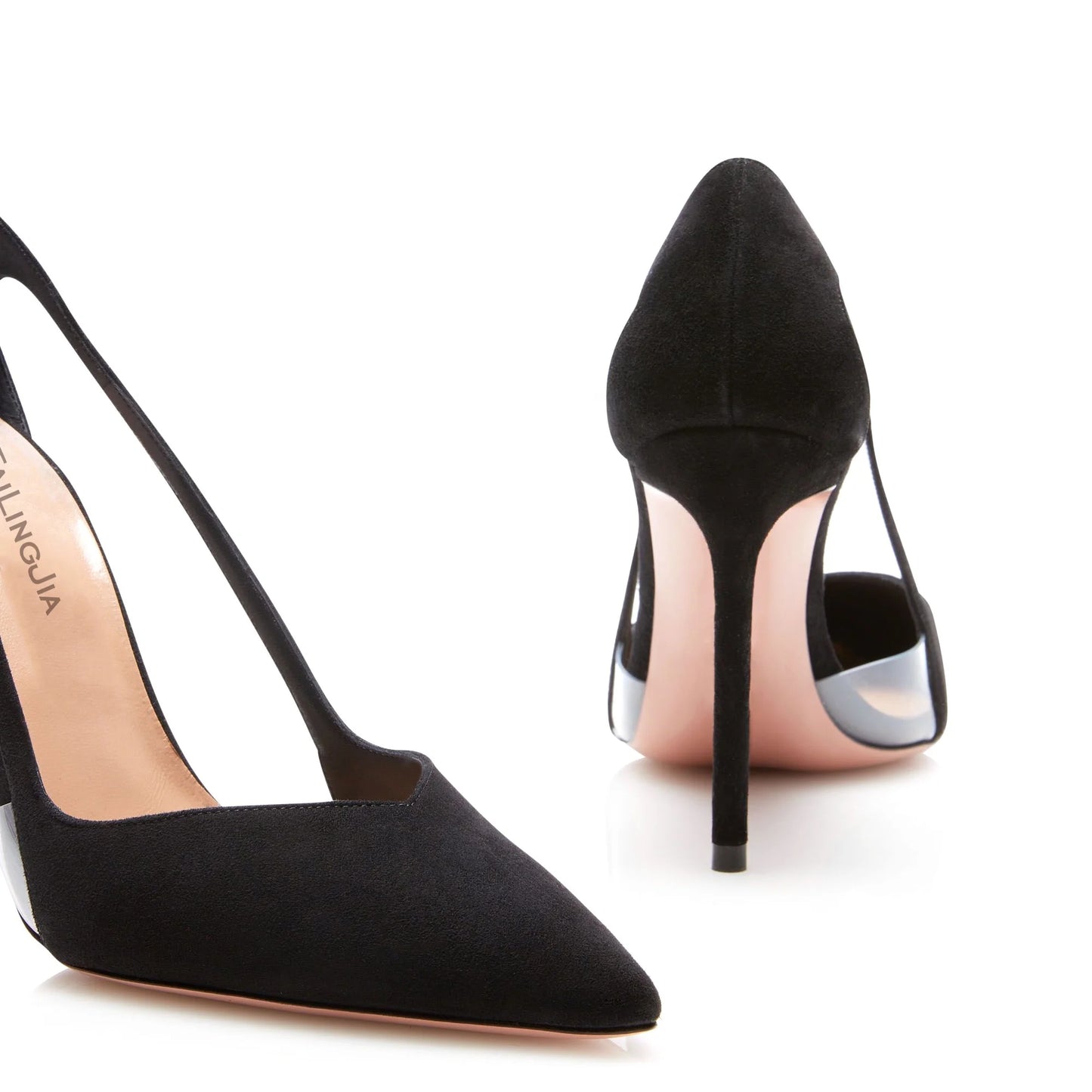 Cutout Stiletto Pumps - Pointed Toe High Heels
