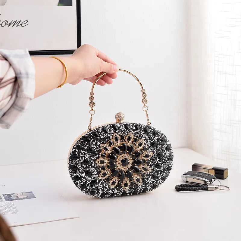 Crystal Evening Clutch Bag - Luxury Rhinestone Handbag
