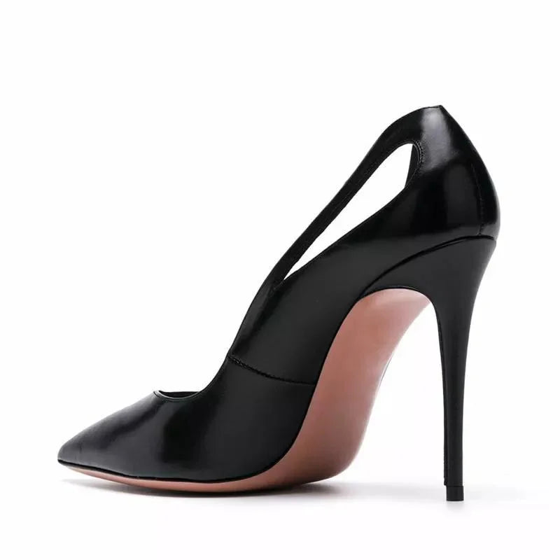 XINZI RAIN Modern Ladies Wedding Heel Shoes Fashion Point Toe Hollow Out Stiletto Women Open High Heels-3