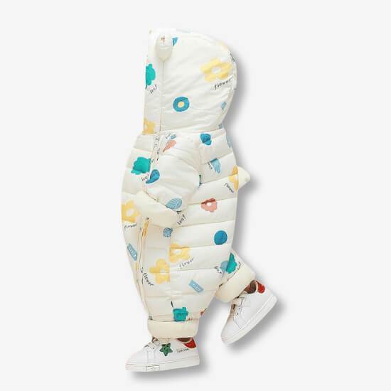Baby Hooded Jumpsuits with Velvet inside