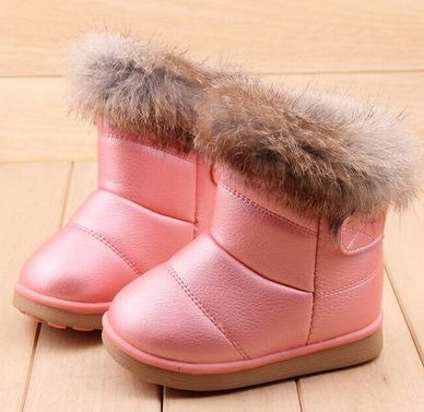 Children's Winter Boots with Fur Trim