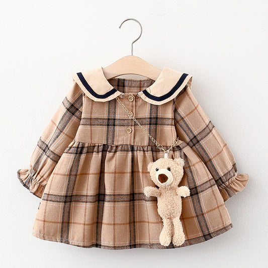 Teddy Charm, Classic Plaid Girls’ Dress