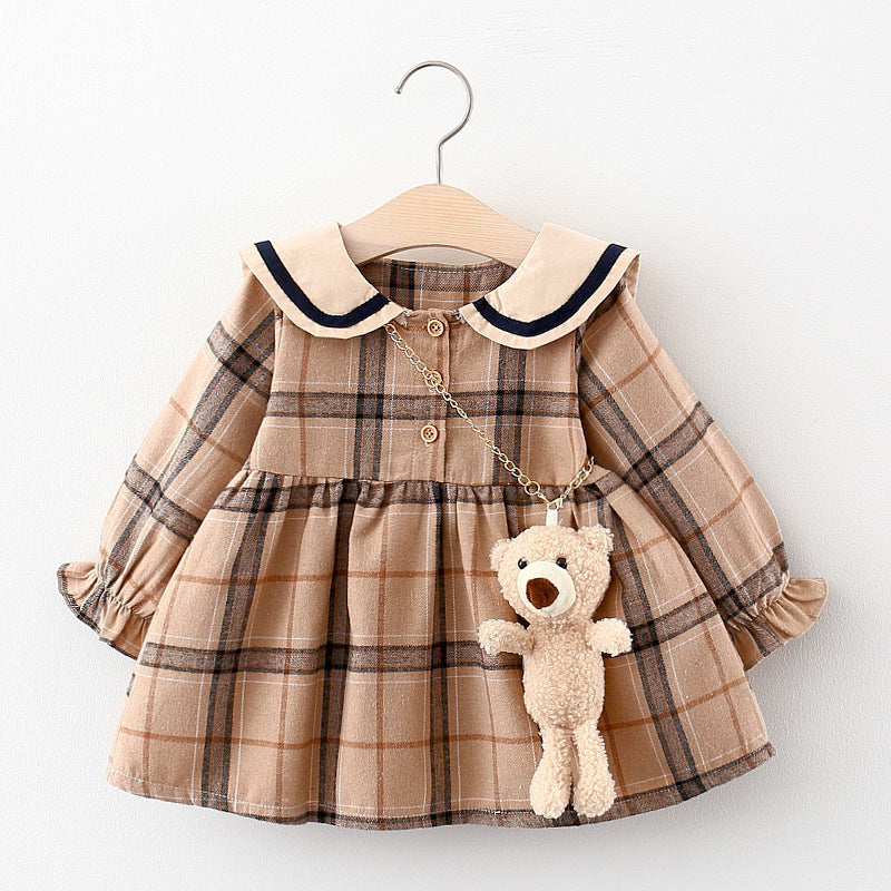 Teddy Charm, Classic Plaid Girls’ Dress