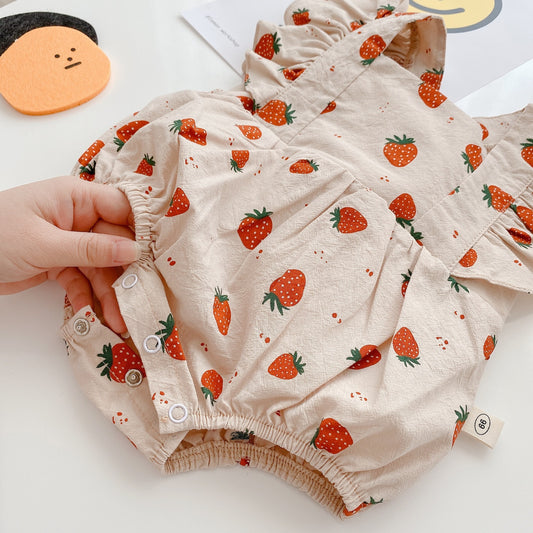 Baby Girl Strawberry Romper