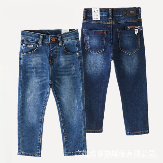 Classic Blue Denim Jeans - Comfortable Kids Pants