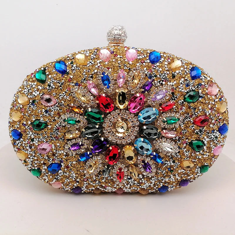 Crystal Evening Clutch Bag - Luxury Rhinestone Handbag