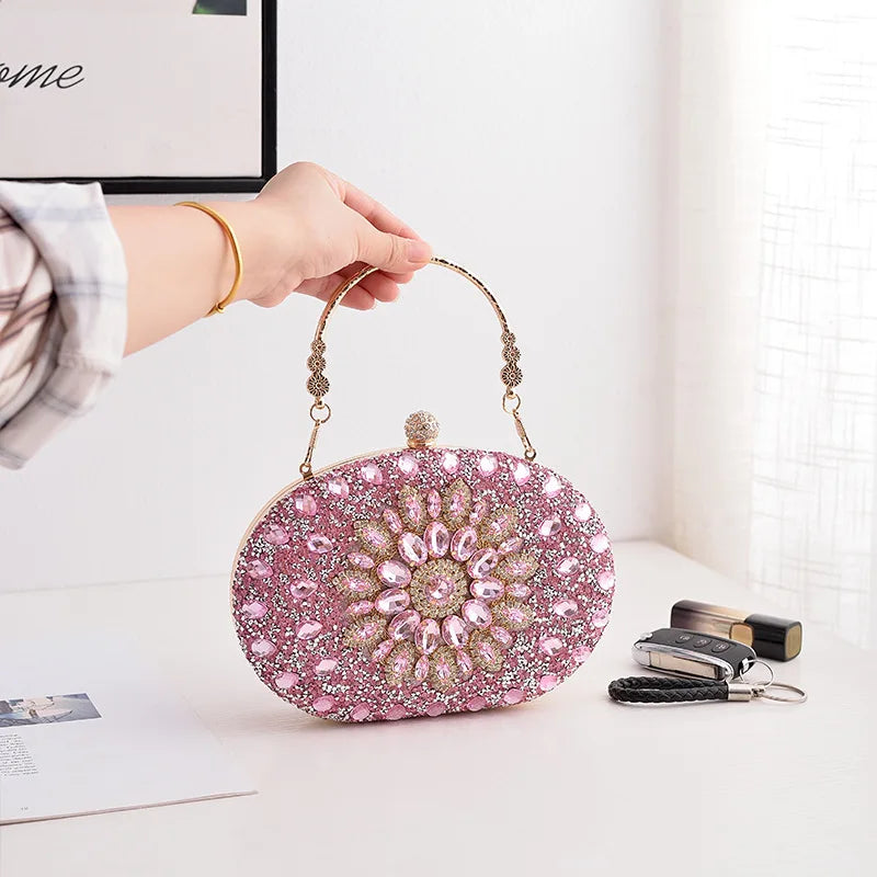 Crystal Evening Clutch Bag - Luxury Rhinestone Handbag