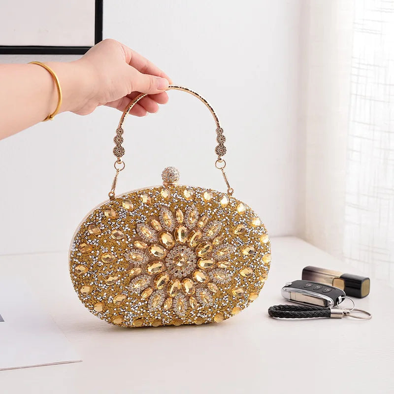 Crystal Evening Clutch Bag - Luxury Rhinestone Handbag
