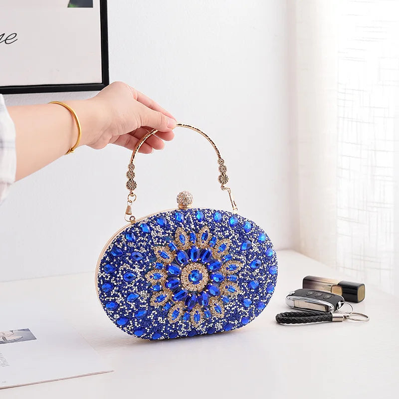 Crystal Evening Clutch Bag - Luxury Rhinestone Handbag