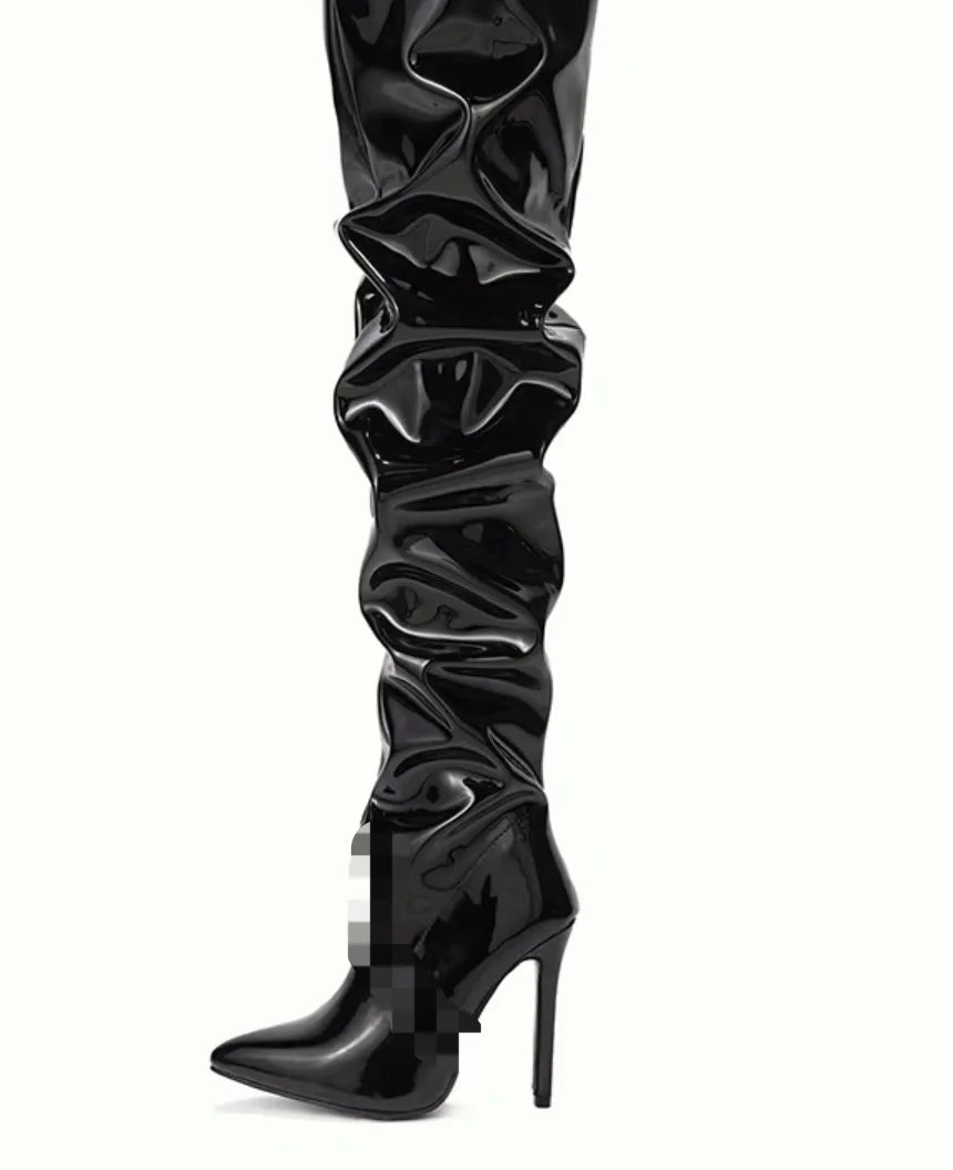 Liu Ming New Arrivals Spring Summer Trending Solid Color Sexy Women Leather High Heel Wedding Platform Sandals Party Shoes-2