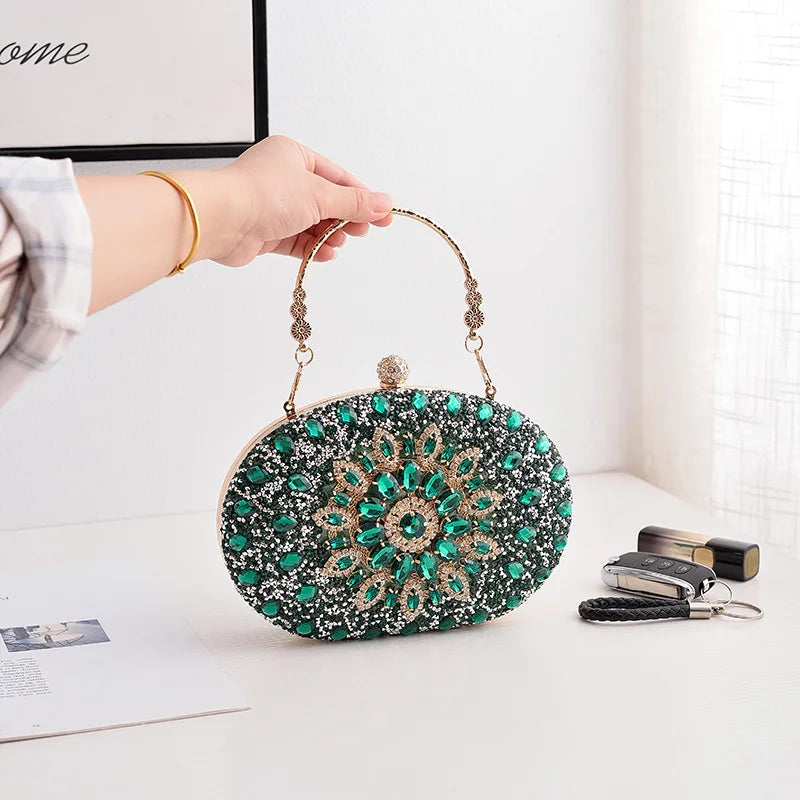 Crystal Evening Clutch Bag - Luxury Rhinestone Handbag