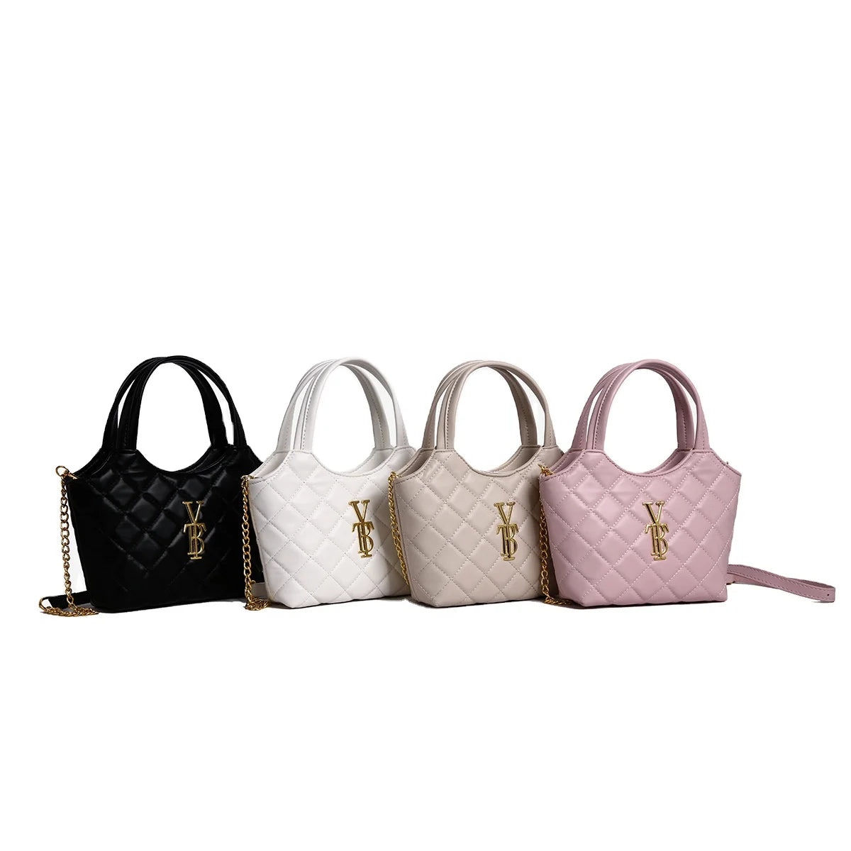 Quilted Chain Handbag - Elegant Crossbody Bag