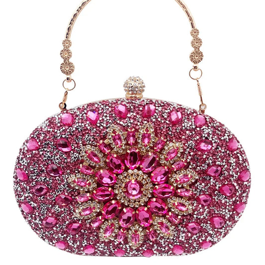 Crystal Evening Clutch Bag - Luxury Rhinestone Handbag