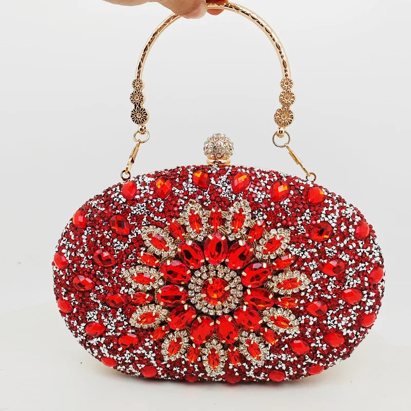 Crystal Evening Clutch Bag - Luxury Rhinestone Handbag