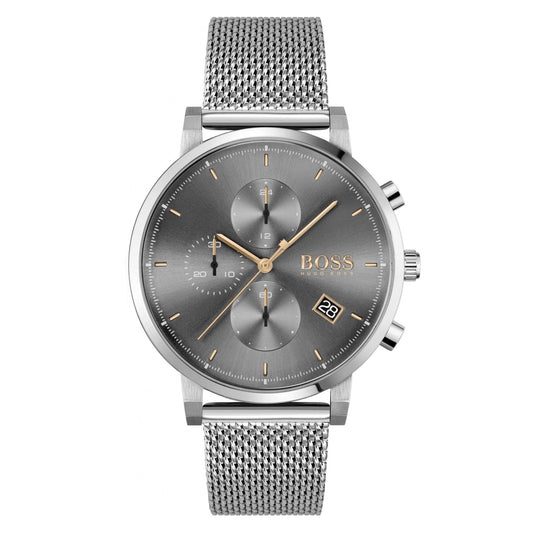 Hugo Boss Men's Watch Associate Brushed Steel White Gold HB1513807